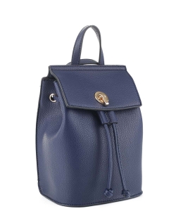 Fashion Convertible Drawstring Backpack 87646 NAVY